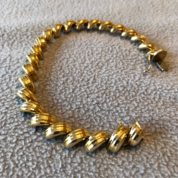 Gold Tone Stainless Steel Bracelet - Picture 6 of 8